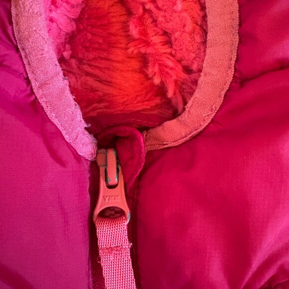 Kids Quilted Puffer Jacket Pink Size 4T Hooded Soft Warm - Picture 5 of 13